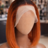 Student Bob Orange (13×4) Full Frontal Wig
